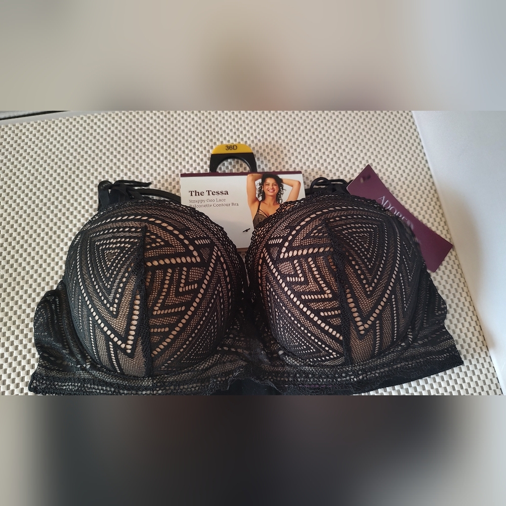 Adored by Adore Me Women’s Size 36D Tessa Geo Lace Contour Underwire Bra NWT